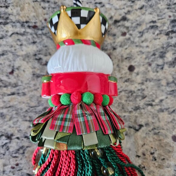 MACKENZIE CHILDS CHRISTMAS COURTLY CHECK TARTAN NUTCRACKER DECORATIVE TASSEL - Picture 6 of 9